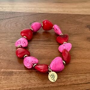 Red and Pink Heart Bracelet by bourbon and bowties